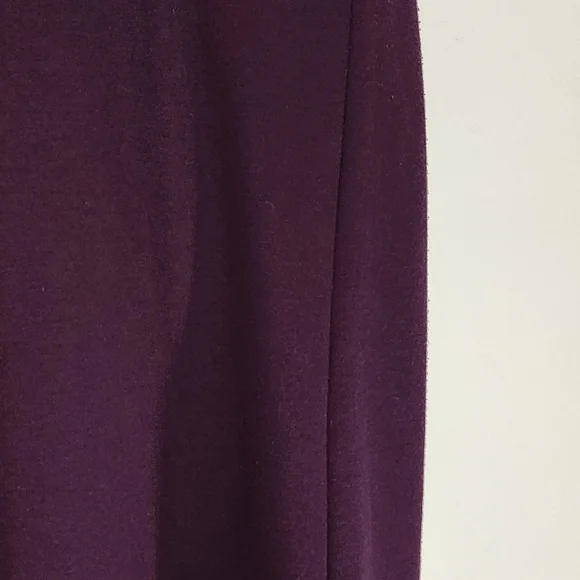 Lands' End Dress A-Line Stretchy Faux Belt 3/4 Sleeve Plum Size 4 - Picture 10 of 12